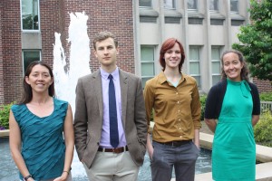 Alyssa Morreale, Hal Ebbott, Eva Shultis and Megan McNall are four of the nine faculty members who will not be returning to campus in the fall. (Photo by Jason Kim)