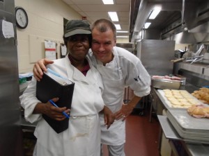 Oleg Babich is shot in the kitchen of Peddie Food Services Photographer: Rajae McClinek ’16 