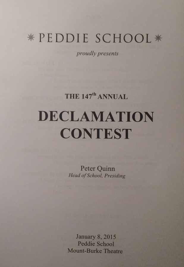 The 147th annual Declamation Contest was held in the Mount-Burke Theatre. Photographer: Caroline Casey 15