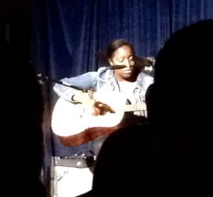 Uzo Achebe '16 played the guitar at the annually held Coffeehouse sponsored by the GSA. Photographer: Rajae McClinek '16