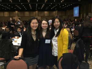 Jenny Lee '16, Emma Becker '16 and Cindy Park '17 participated in Model United Nations this past weekend. Photographer: Grace Gu '16