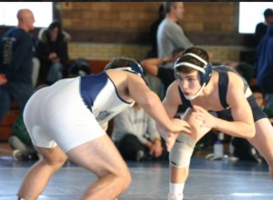 Captain Brendan Carpe '15 competed in the Mercer County Tournament, finishing in third place in his weight division. Photographer: Andrew Carpe
