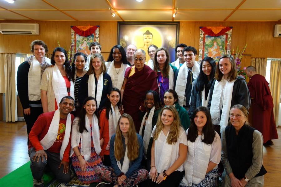 Peddie students met the Dalai Lama on their spring break trip to India.