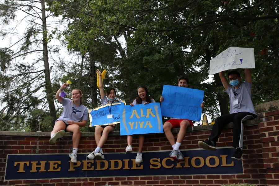Student leaders welcome new falcons to the nest during the first Peddie On Campus Orientation (POCO) in two years. 
