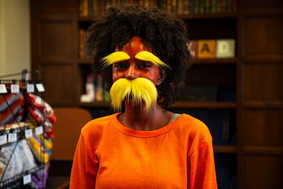 Taye Seubert 26 dressed as the Lorax, from Peddie Flickr