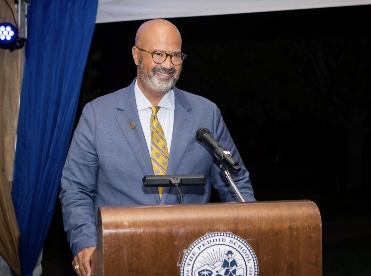 Mr. Hamilton at the Welcome Dinner, Sept. 26, 2025 (Peddie Flickr)