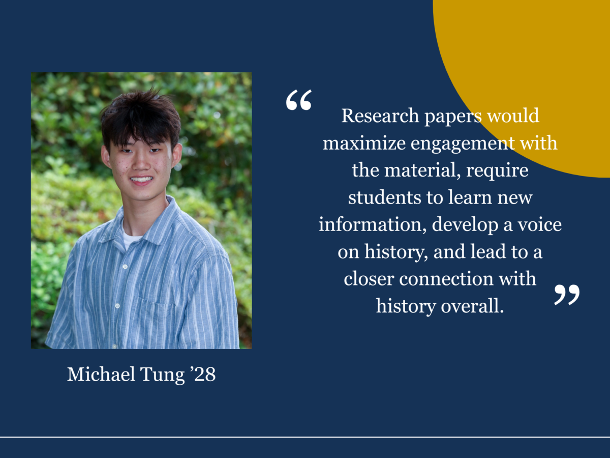 Exams aren’t essential; research is worthwhile.